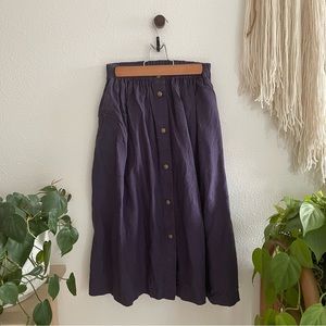 notPERFECTLINEN // Marseille Skirt // Eggplant